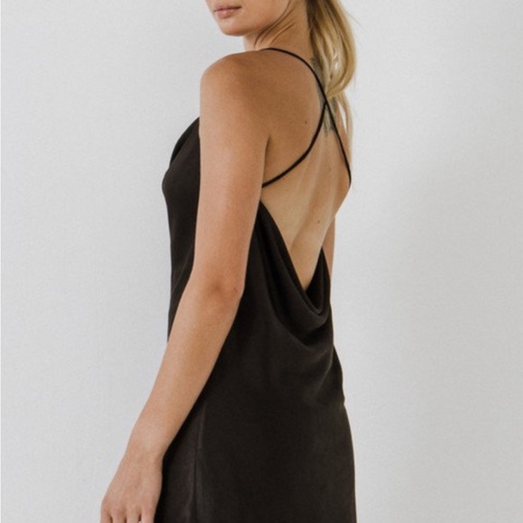 Endless rose black silk mini dress. Size medium worn once. Like new. - Picture 2 of 5